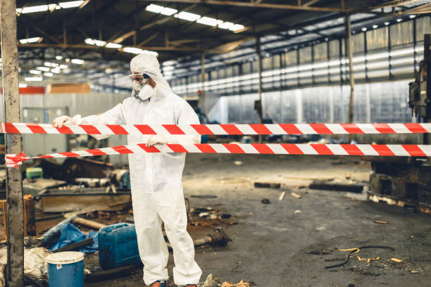 Professional Biohazard Cleanup technician working in Athens, TN